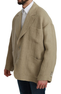 Thumbnail for Chic Beige Jute Single-Breasted Blazer