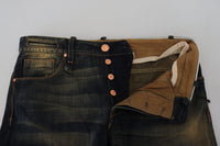 Thumbnail for Elegant Blue Washed Denim Pants - Authentic Craftsmanship