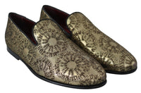 Thumbnail for Gold Bordeaux Loafers Slides Dress Shoes