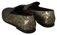 Thumbnail for Gold Bordeaux Loafers Slides Dress Shoes