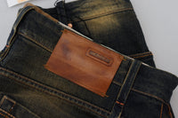 Thumbnail for Elegant Blue Washed Denim Pants - Authentic Craftsmanship