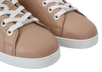 Thumbnail for Powder Pink Nappa Leather Sneakers