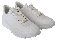 Thumbnail for Elegant White Leather Sneakers