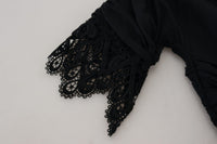 Thumbnail for Black Sheath Midi Bodycon Lace Silk Dress