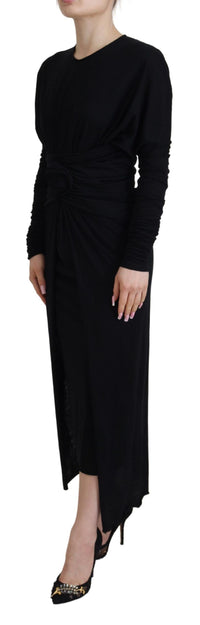 Thumbnail for Elegant Sheath Wrap Dress with Long Sleeves