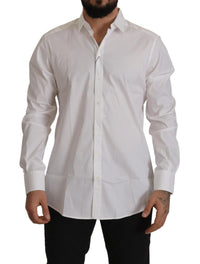 Thumbnail for Elegant White Slim Fit Cotton Dress Shirt