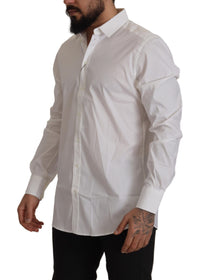 Thumbnail for Elegant White Slim Fit Cotton Dress Shirt