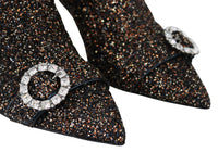 Thumbnail for Amethyst Mix Hanover Heeled Glitter Boots