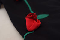 Thumbnail for Black Sheath Bodycon Stretch Roses Dress