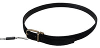 Thumbnail for Elegant Black Leather Belt