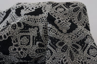 Thumbnail for Black Gray Jacquard Sheath Bodycon Dress