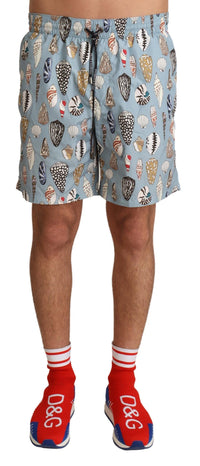 Thumbnail for Elegant Seashell Print Swim Trunks
