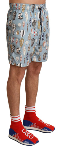 Thumbnail for Elegant Seashell Print Swim Trunks