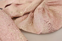 Thumbnail for Elegant Pink Jacquard Midi Sheath Dress