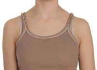 Thumbnail for Chic Brown Sleeveless Spaghetti Strap Top