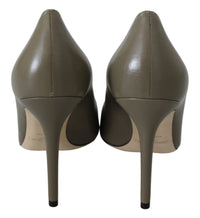 Thumbnail for Elegant Pebble Green Pointed Toe Pumps