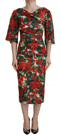 Thumbnail for Enchanting Floral Print Sheath Dress