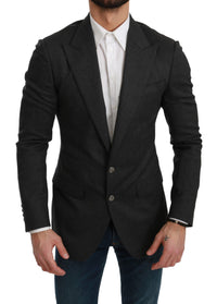 Thumbnail for Elegant Gray Slim Fit Formal Blazer
