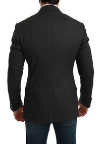 Thumbnail for Elegant Gray Slim Fit Formal Blazer