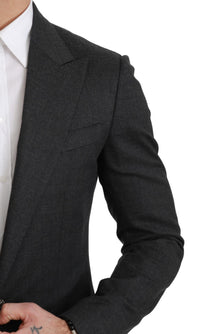 Thumbnail for Elegant Gray Slim Fit Formal Blazer