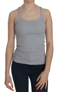 Thumbnail for Elegant Sleeveless Light Gray Cotton Blouse