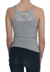 Thumbnail for Elegant Sleeveless Light Gray Cotton Blouse