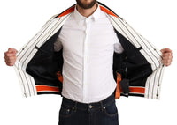 Thumbnail for Regal Lion Bomber Jacket in White
