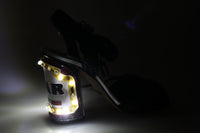 Thumbnail for Elegant Black Ankle Strap Sandals with LED Lights