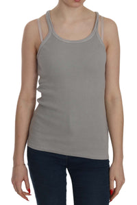 Thumbnail for Elegant Sleeveless Grey Cotton Blouse