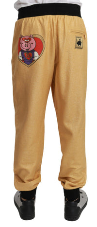 Thumbnail for Elegant Gold Motif Sweatpants