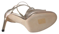 Thumbnail for Ballet Pink Liquid Mirror Leather Sandals