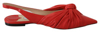 Thumbnail for Chic Red Pointed Toe Leather Flats