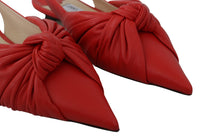 Thumbnail for Chic Red Pointed Toe Leather Flats