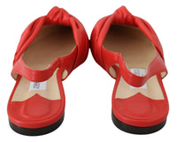 Thumbnail for Chic Red Pointed Toe Leather Flats