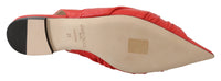 Thumbnail for Chic Red Pointed Toe Leather Flats