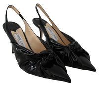 Thumbnail for Elegant Black Leather Pointed Toe Pumps