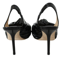 Thumbnail for Elegant Black Leather Pointed Toe Pumps