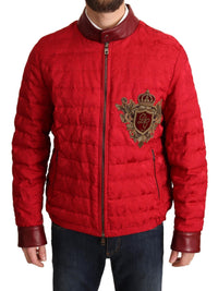 Thumbnail for Red and Gold Bomber Designer Jacket