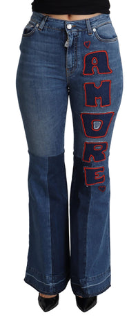 Thumbnail for Blue Amore Patch Boot Cut Cotton Stretch Pant