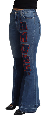 Thumbnail for Blue Amore Patch Boot Cut Cotton Stretch Pant