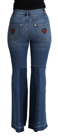Thumbnail for Blue Amore Patch Boot Cut Cotton Stretch Pant