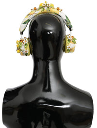 Thumbnail for Glamorous Gold-Embellished Leather Headphones