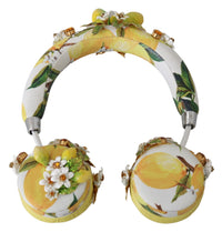 Thumbnail for Glamorous Gold-Embellished Leather Headphones