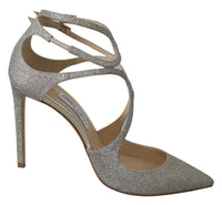 Thumbnail for Platinum Ice Lancer Leather Pumps - Elegance Refined