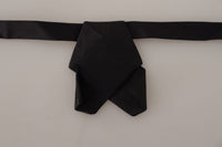 Thumbnail for Elegant Black Silk Bow Tie