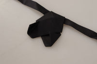 Thumbnail for Elegant Black Silk Bow Tie