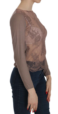 Thumbnail for Boat Neck Cotton Lace Blouse