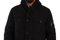 Thumbnail for Elegant Black Parka Hooded Jacket