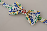 Thumbnail for Elegant Majolica Print Silk Bow Tie