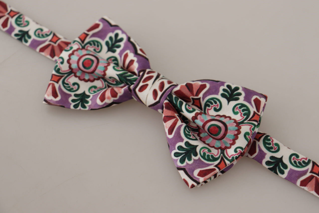 Multicolor Silk Bow Tie Elegant Accessory